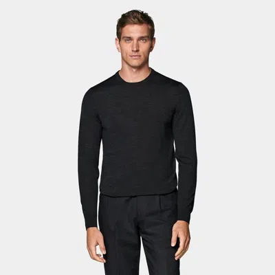 Suitsupply Dark Grey Crewneck In Neutral