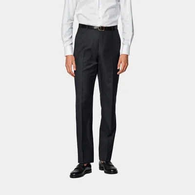 Suitsupply Dark Grey Perennial Straight Leg Suit Trousers In Gray