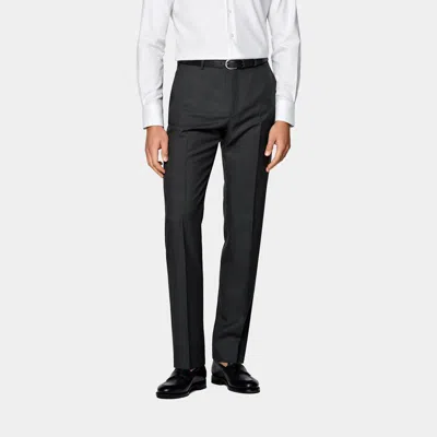 Suitsupply Dark Grey Perennial Straight Leg Suit Trousers In Gray