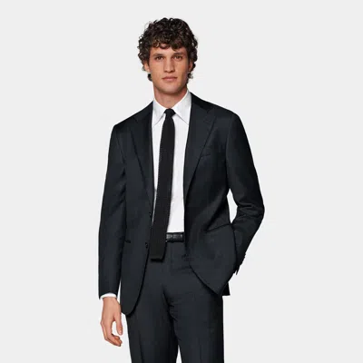 Suitsupply Dark Grey Perennial Tailored Fit Havana Suit In Black