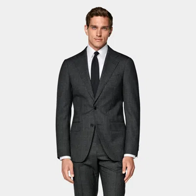 Suitsupply Dark Grey Perennial Tailored Fit Havana Suit In Gray