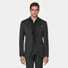 SUITSUPPLY SUITSUPPLY DARK GREY STRIPED TAILORED FIT HAVANA SUIT