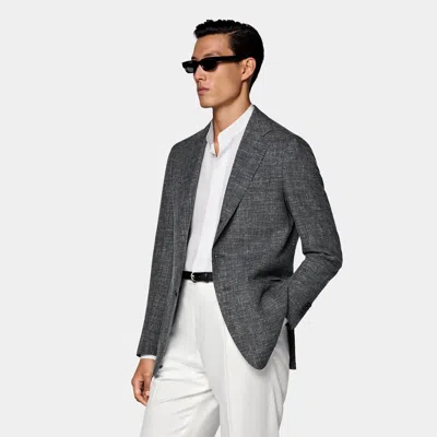 Suitsupply Dark Grey Tailored Fit Havana Blazer In Gray