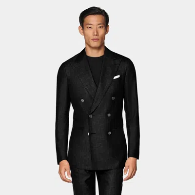 Suitsupply Dark Grey Tailored Fit Havana Suit In Black