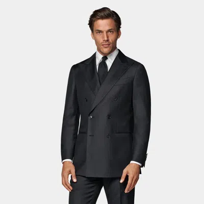 Suitsupply Dark Grey Tailored Fit Havana Suit In Black