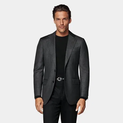 Suitsupply Dark Grey Tailored Fit Havana Suit Jacket