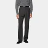 Suitsupply Dark Grey Wide Leg Straight Trousers In Gray