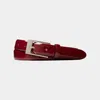 Suitsupply Dark Red Belt In Red