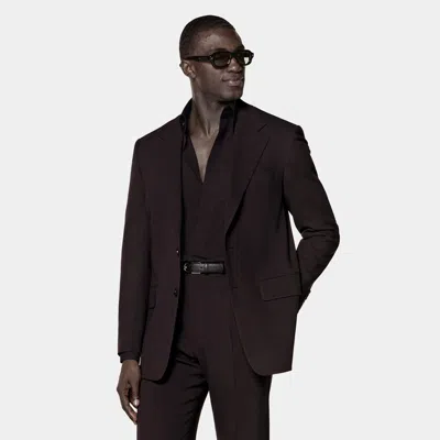 Suitsupply Dark Red Relaxed Fit Roma Suit