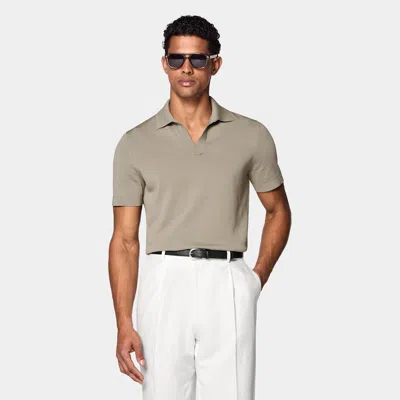 Suitsupply Green Buttonless Polo