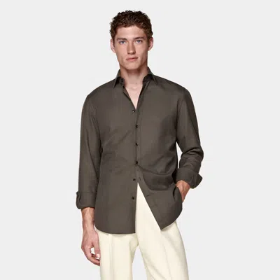 Suitsupply Green Cotton Shirt