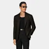Suitsupply Green Houndstooth Relaxed Fit Roma Blazer In Green