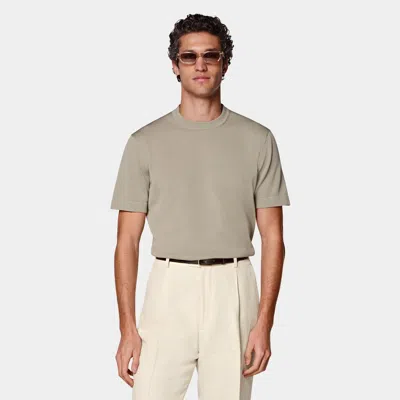 Suitsupply Green Short Sleeve Crewneck