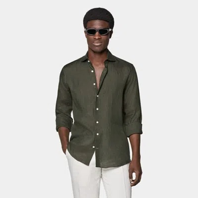 Suitsupply Green Slim Fit Shirt
