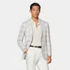 SUITSUPPLY SUITSUPPLY GREY CHECKED TAILORED FIT HAVANA BLAZER