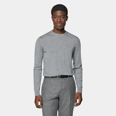 Suitsupply Grey Crewneck In Gray