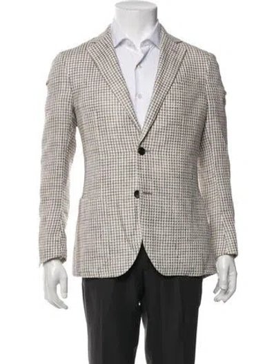 Pre-owned Suitsupply Houndstooth Print Blazer In Neutrals
