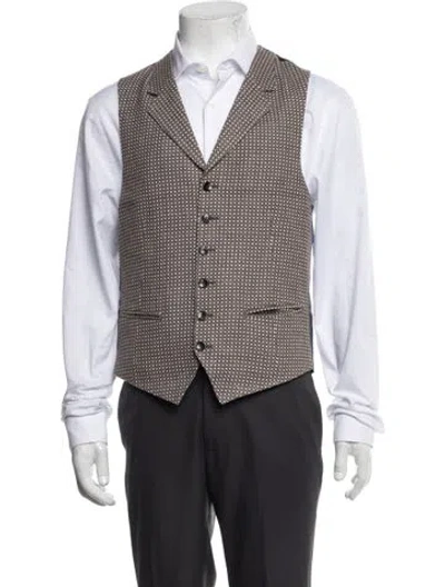 Pre-owned Suitsupply Houndstooth Print Suit Vest In Multicolor