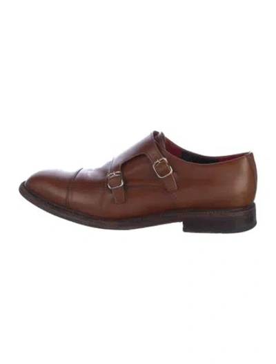 Pre-owned Suitsupply Leather Monk Straps In Brown