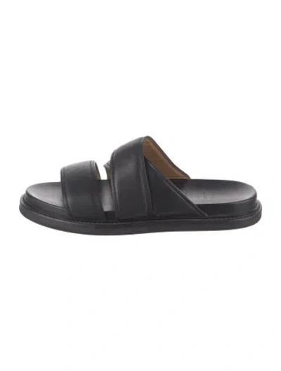Pre-owned Suitsupply Leather Slides In Black