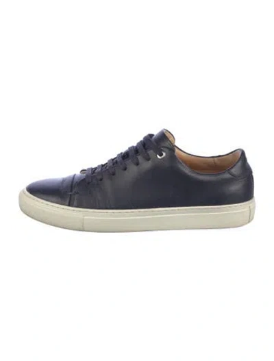 Pre-owned Suitsupply Leather Sneakers In Blue