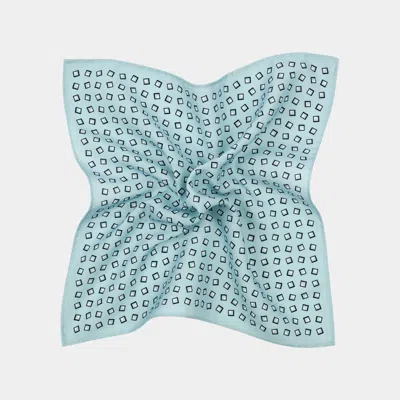 Suitsupply Einstecktuch Hellblau Grafik-muster In Blue