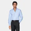 Suitsupply Light Blue Twill Extra Slim Fit Shirt