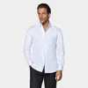Suitsupply Light Blue Classic Collar One Piece Tailored Fit Shirt