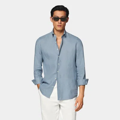Suitsupply Light Blue Relaxed Fit Shirt