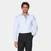 Suitsupply Navy Striped Oxford Slim Fit Shirt