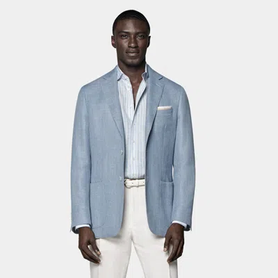 Suitsupply Light Blue Tailored Fit Havana Blazer