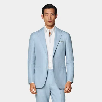 Suitsupply Light Blue Tailored Fit Havana Suit