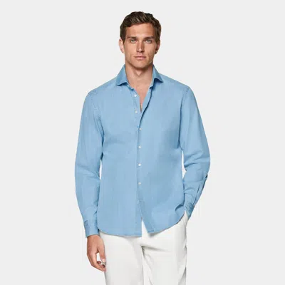 Suitsupply Light Blue Tailored Fit Shirt