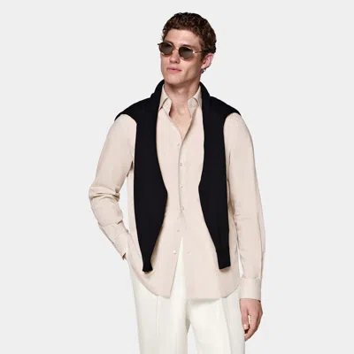 Suitsupply Light Brown Cotton Shirt