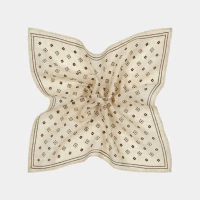 Suitsupply Light Brown Graphic Pocket Square In Multi
