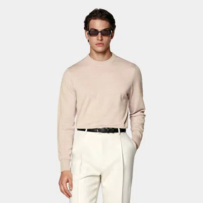 Suitsupply Light Brown Merino Crewneck