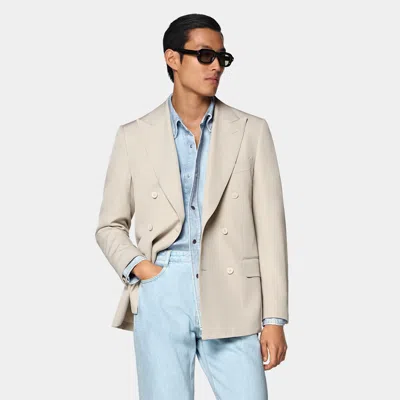 Suitsupply Light Brown Tailored Fit Milano Suit Jacket