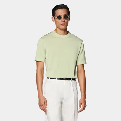 Suitsupply Light Green Short Sleeve Crewneck
