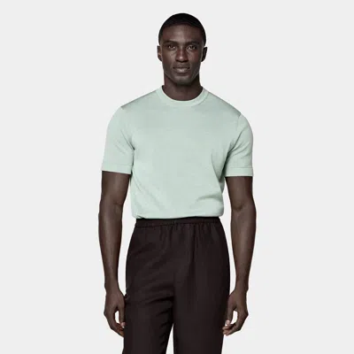 Suitsupply Light Green Short Sleeve Crewneck
