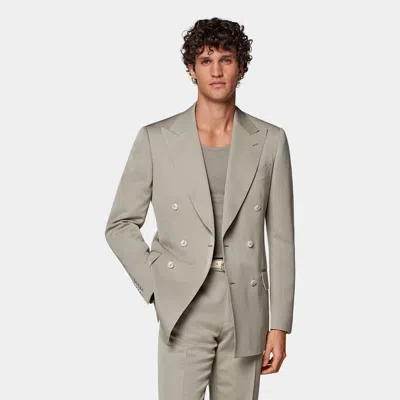 Suitsupply Light Green Tailored Fit Milano Suit In Neutral