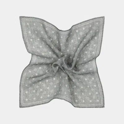 Suitsupply Light Grey Graphic Pocket Square In Multi