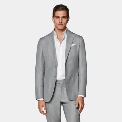 Suitsupply Light Grey Three-piece Tailored Fit Havana Suit