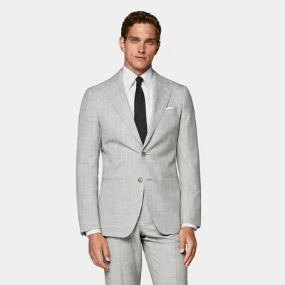 Suitsupply Light Grey Perennial Tailored Fit Havana Suit In Gray