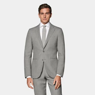 Suitsupply Light Grey Perennial Tailored Fit Lazio Suit In Gray
