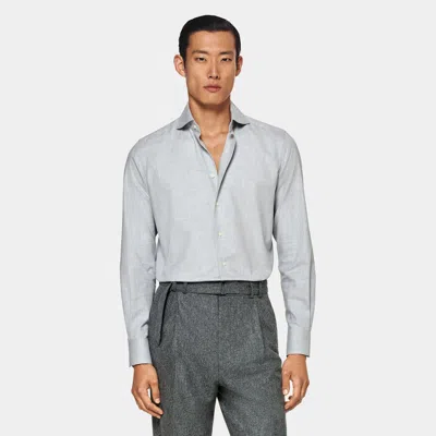 Suitsupply Light Grey Slim Fit Shirt In Gray