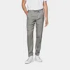 SUITSUPPLY SUITSUPPLY LIGHT GREY STRIPED SLIM LEG TAPERED AMES PANTS