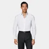 Suitsupply Light Grey Striped Widespread Collar Shirt In Gray