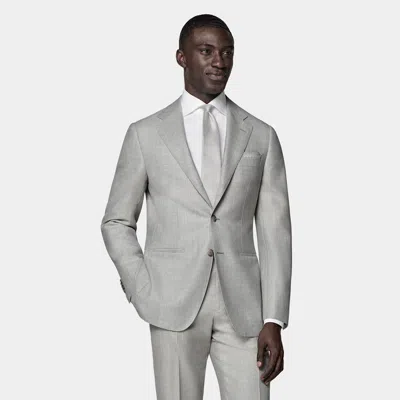 Suitsupply Light Grey Tailored Fit Havana Suit In Gray