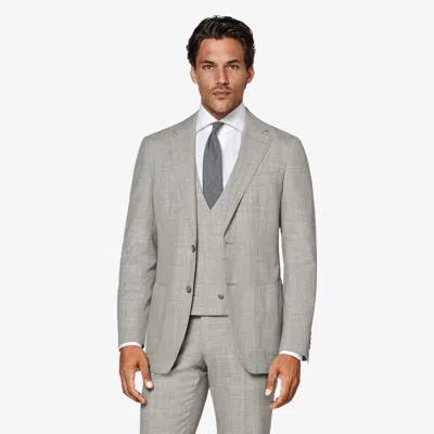 Suitsupply Light Grey Tailored Fit Havana Suit Jacket