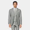 Suitsupply Light Grey Three-piece Tailored Fit Havana Suit